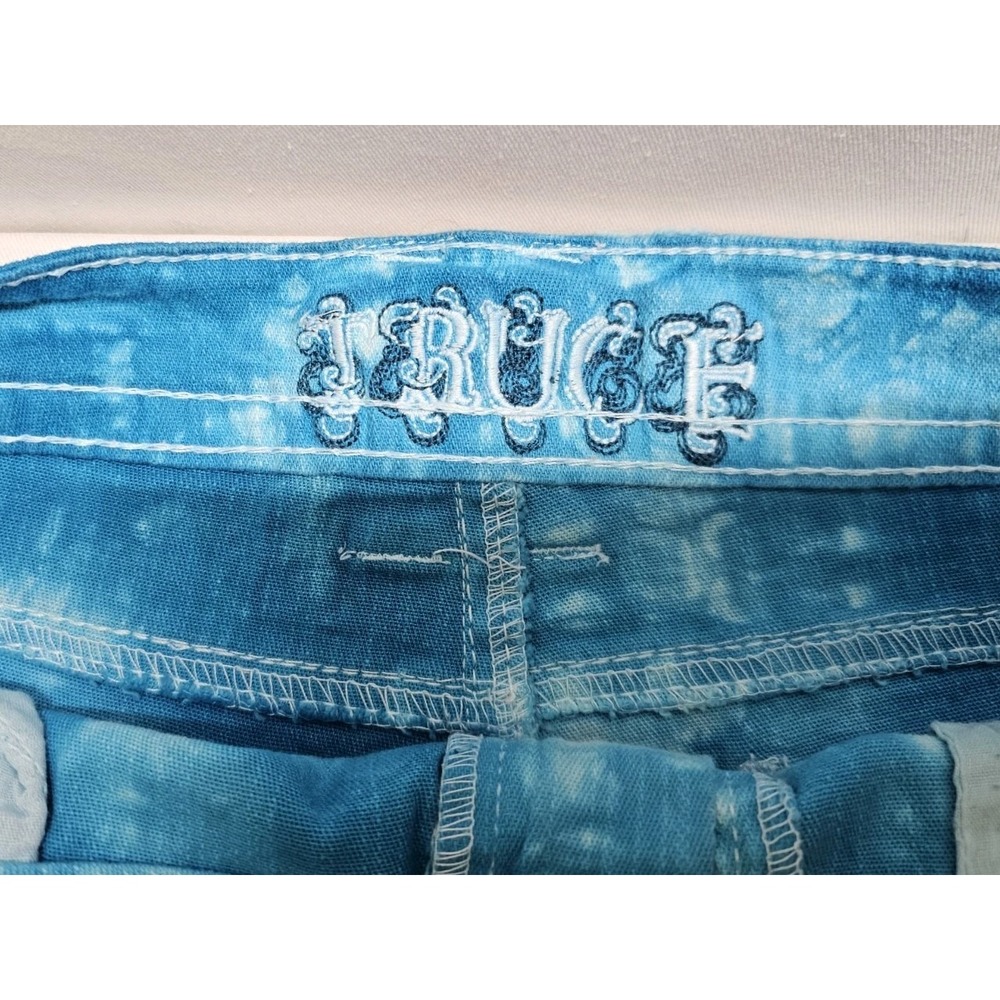 Truce Blue Tie Dye Denim Shorts - Picture 2 of 6